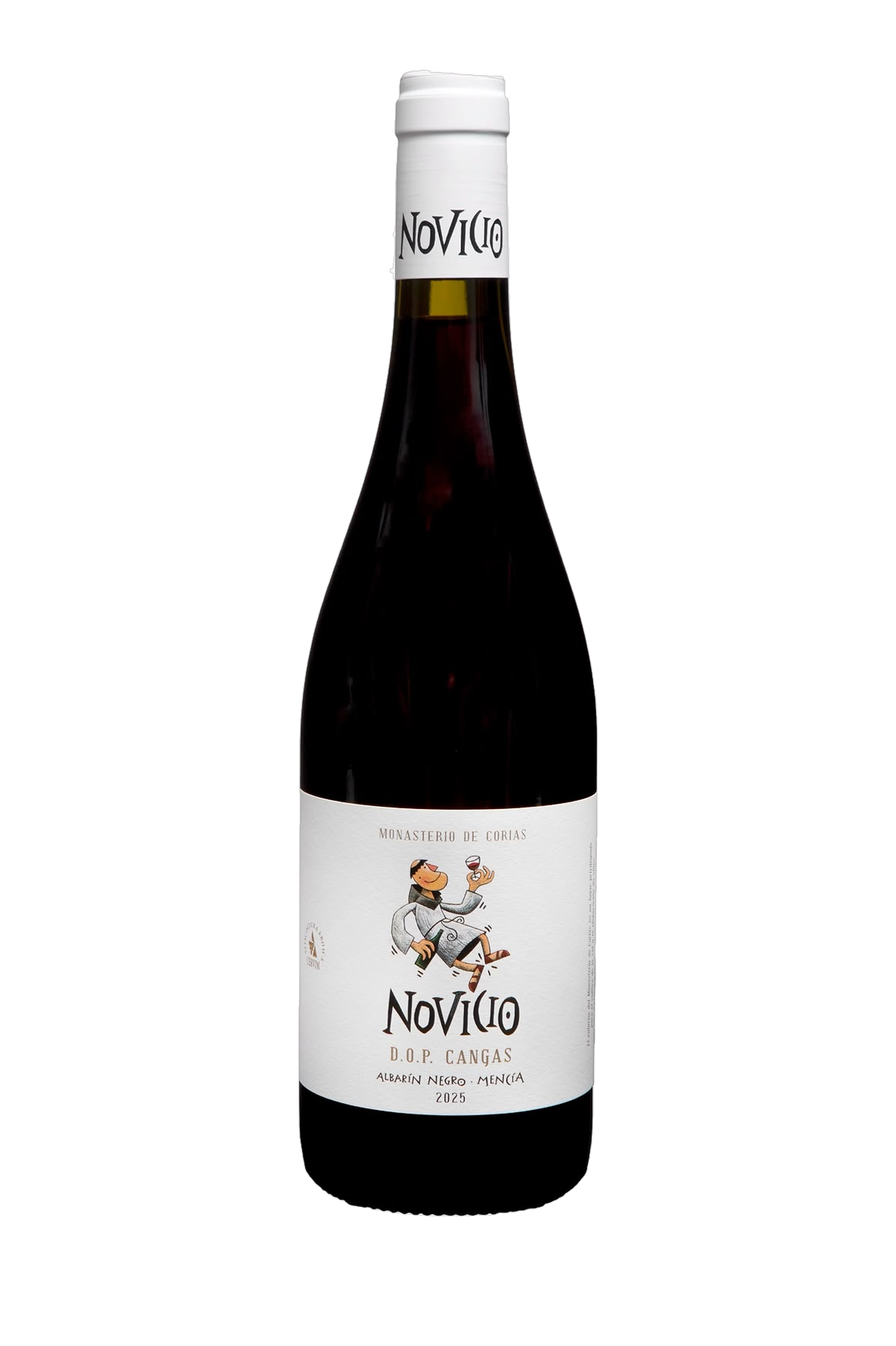 Botella de vino tinto Novicio de Bodegas Monasterio de Corias